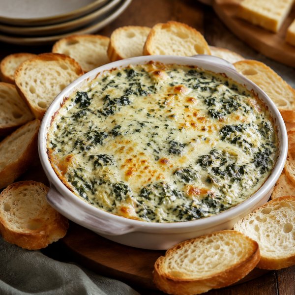 Delicious Cheesy Spinach Dip for Family Gatherings